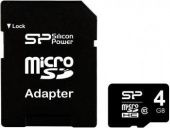   Micro SDHC Silicon Power 4 SP004GBSTH010V10-SP