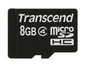   Micro SDHC Transcend 8 TS8GUSDC4