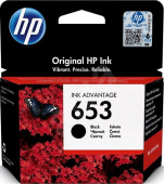    Hewlett Packard 653 Black Original Ink Advantage Cartridge 3YM75AE