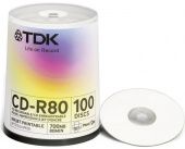  CD-R TDK 700 52x CD-R80PWWCBA100