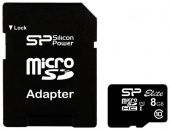   Micro SDHC Silicon Power 8Gb Elite SP008GBSTHBU1V10SP