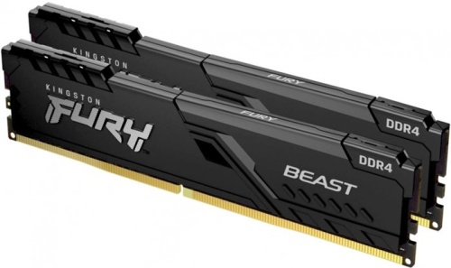 Модуль памяти DDR4 Kingston 32Gb (2x16Gb KIT) Fury Beast Black (KF436C18BBK2/32)