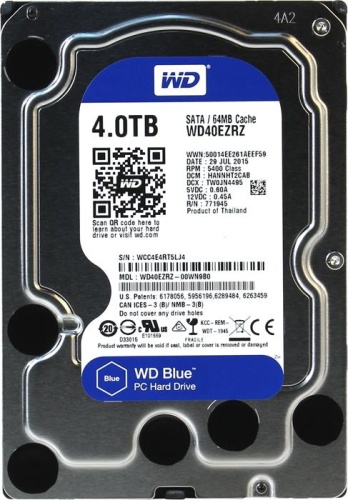 Жесткий диск SATA HDD Western Digital 4000ГБ Blue WD40EZRZ