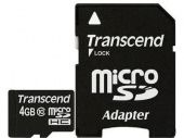   Micro SDHC Transcend 4 TS4GUSDHC10
