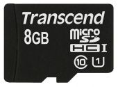   Micro SDHC Transcend 8 microSDHC Class 10 UHS-I TS8GUSDCU1