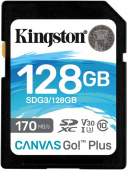   micro SDXC Kingston 128Gb Canvas Go Plus U3 V30 SDG3/128GB