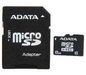Карта памяти Micro SDHC A-Data 8ГБ AUSDH8GCL10-RA1
