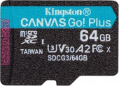 Карта памяти micro SDXC Kingston 64Gb (SDCG3/64GBSP)