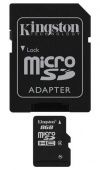 Карта памяти Micro SDHC Kingston 8ГБ SDC10/8GB