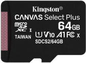 Карта памяти micro SDXC Kingston 64GB SDCS2/64GBSP
