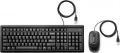 Комплект клавиатура + мышь Hewlett Packard 160 Wired RUSS (black) cons 6HD76AA