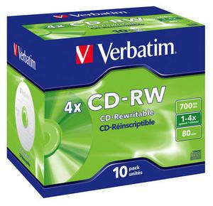 Диск CD-RW Verbatim 700МБ 2-4x 43123 Диск CD-RW Verbatim 700МБ 2-4x 43123