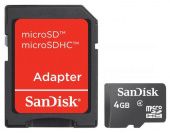   Micro SDHC SanDisk 4 Mobile SDSDQM-004G-B35A