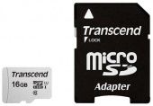 Карта памяти Micro SDHC Transcend 16Gb TS16GUSD300S-A