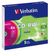 Диск CD-RW Verbatim 700МБ 2-4x 43133