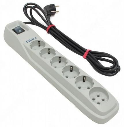 Фильтр электропитания ZIS Pilot L 3м (6 розеток) белый Фильтр электропитания ZIS Pilot L 3м (6 розеток) белый