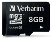   Micro SDHC Verbatim 8 microSDHC Class 10 44012