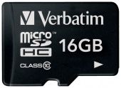   Micro SDHC Verbatim 16 microSDHC Class 10 44010