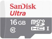 Карта памяти Micro SDHC SanDisk 16GB UHS-I SDSQUNS-016G-GN3MN