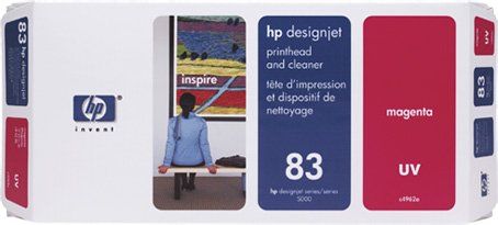 Печатающая головка Hewlett Packard 83 Magenta UV Printhead and Printhead Cleaner C4962A Печатающая головка Hewlett Packard 83 Magenta UV Printhead and Printhead Cleaner C4962A