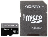 Карта памяти micro SDXC A-Data 64Gb (AUSDX64GUICL10-RA1)