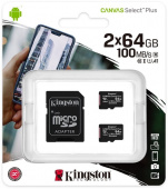   micro SDXC Kingston 64Gb (SDCS2/64GB-2P1A)