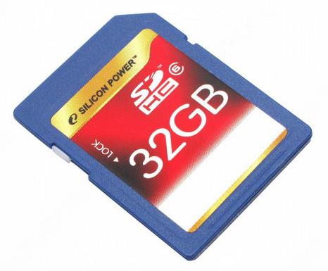 Карта памяти SDHC Silicon Power 32ГБ SP032GBSDH006V10 Карта памяти SDHC Silicon Power 32ГБ SP032GBSDH006V10