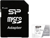 Карта памяти micro SDXC Silicon Power 128Gb SP128GBSTXDA2V20SP Superior + adapter