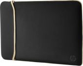 Сумка для ноутбука Hewlett Packard Case Reversible Sleeve black/gold 2UF60AA