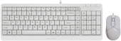 Комплект клавиатура + мышь A4Tech Fstyler F1512 клав:белый мышь:белый (F1512 WHITE)