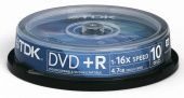Диск DVD+R TDK 4.7ГБ 1-16x DVD+R47CBED10