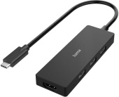 Разветвитель USB-C Hama H-200113 черный (00200113)