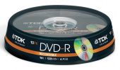 Диск DVD-R TDK 4.7ГБ 16x DVD-R47CBED10