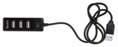 Разветвитель USB2.0 Buro BU-HUB4-0.5L-U2.0 черный