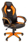 Игровое кресло Chairman game 16 чёрный/оранжевый 00-07024555