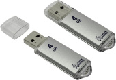 Накопитель USB flash Smart Buy 4Gb V-Cut Silver USB 2.0 (SB4GBVC-S)