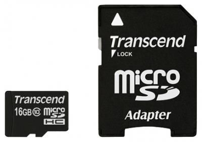 Карта памяти Micro SDHC Transcend 16ГБ TS16GUSDHC10 Карта памяти Micro SDHC Transcend 16ГБ TS16GUSDHC10