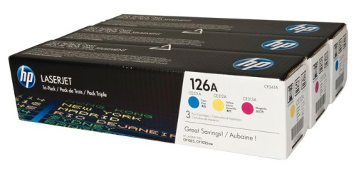 Набор лазерных картриджей Hewlett Packard 126A CF341A Набор лазерных картриджей Hewlett Packard 126A CF341A
