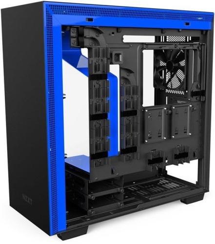 Корпус Miditower NZXT CA-H700W-BL H700i SMART MATTE BLACK/BLUE фото 8