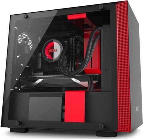 Корпус HTPC NZXT CA-H200W-BR H200i BLACK/RED фото 8