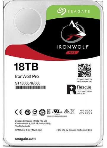 Жесткий диск SATA HDD Seagate 18Tb ST18000NE000 NAS Ironwolf Pro