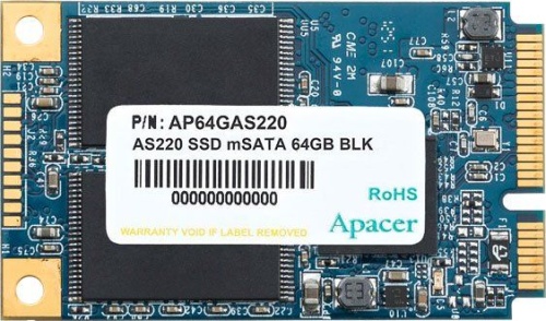 Накопитель SSD mSATA Apacer 64Gb AS220 AP64GAS220B-1