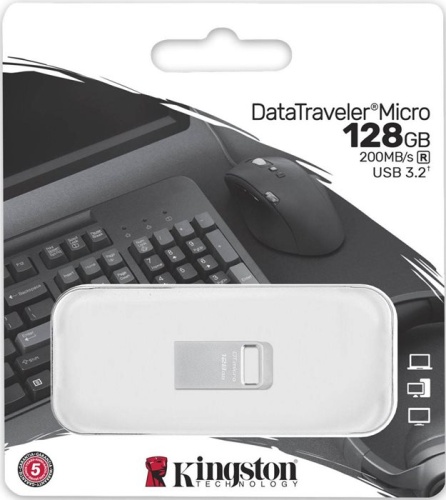 Накопитель USB flash Kingston 128Gb DataTraveler Micro DTMC3G2/128GB фото 3 Накопитель USB flash Kingston 128Gb DataTraveler Micro DTMC3G2/128GB фото 3