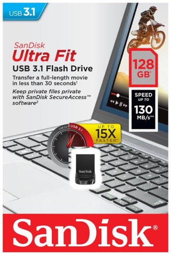 Накопитель USB flash SanDisk 128Gb ULTRA FIT SDCZ430-128G-G46 фото 4