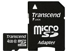 Карта памяти Micro SDHC Transcend 4ГБ TS4GUSDHC10