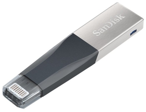 Накопитель USB flash SanDisk 16Gb iXpand Mini SDIX40N-016G-GN6NN черный/серебристый фото 2