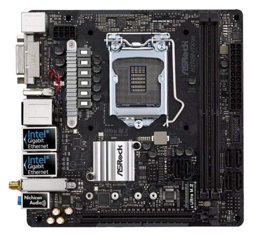 Мат. плата Socket1151 ASRock H270M-ITX/AC