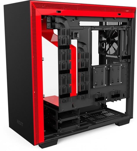 Корпус Miditower NZXT CA-H700W-BR H700i SMART MATTE BLACK/RED фото 8