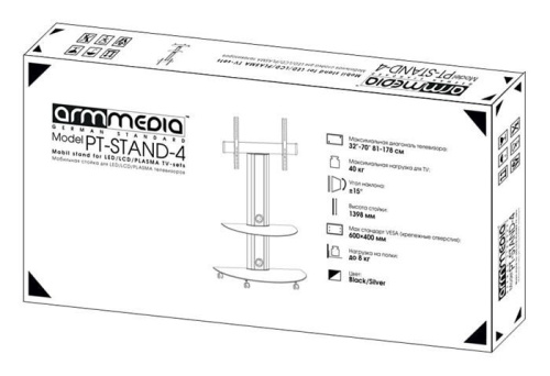 Подставка ARM MEDIA PT-STAND-4 black фото 2 Подставка ARM MEDIA PT-STAND-4 black фото 2