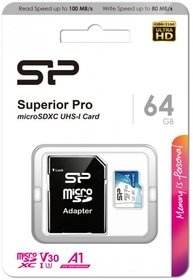   micro SDXC Silicon Power 64Gb SP064GBSTXDU3V20AB